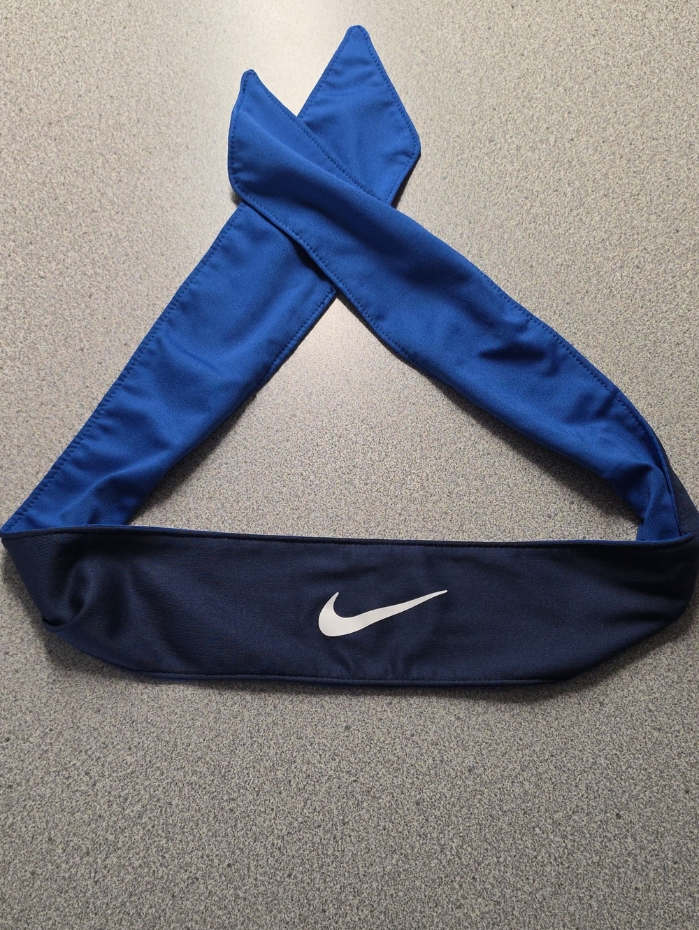 Nike Two-Tone Blue Sweatband with White Swoosh